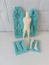 Molde de silicone corpo humanizado bipartido Masculino Molde de silicone corpo humanizado bipartido Masculino