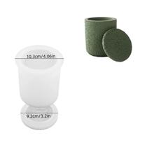Molde De Silicone Criativo 3D Para Velas DIY, Copo Geométrico Irregular Com Tampa Para Resina E Molde De Silicone Criativo 3D Para Velas DIY, Copo Geométrico Irregular Com Tampa Para Resina E