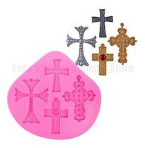 Molde De Silicone Crucifixo Cruz Confeitaria Confeitagem - Leb Decorações