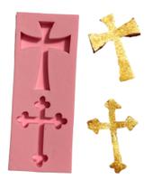 Molde de silicone cruz religião resina rb1280