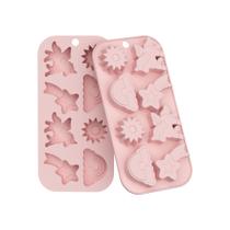 Molde de silicone de 8 cavidades para unicórnio, arco-íris e nuvem para assar Molde de silicone de 8 cavidades para unicórnio, arco-íris e nuvem para assar