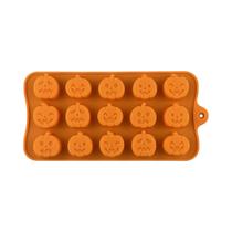 Molde De Silicone De Abóbora E Fantasma De Halloween Com 15 Cavidades Para Chocolate, Gelo, Doces, Molde De Silicone De Abóbora E Fantasma De Halloween Com 15 Cavidades Para Chocolate, Gelo, Doces,