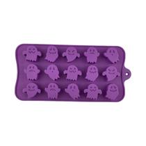 Molde De Silicone De Abóbora E Fantasma De Halloween Com 15 Cavidades Para Chocolate, Gelo, Doces,