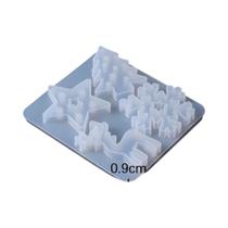 Molde De Silicone De Árvore De Natal, Cervo E Floco De Neve Para DIY, Resina, Gesso, Pingente