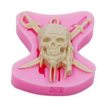 Molde De Silicone De Caveira Pirata Para Chocolate, Artesanato, Decoração De Cupcakes, Flexível, Molde De Silicone De Caveira Pirata Para Chocolate, Artesanato, Decoração De Cupcakes, Flexível,