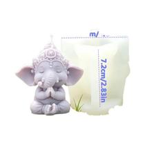Molde De Silicone De Elefante Fofo Para Artesanato DIY Com Cera De Soja, Sabão, Resina, Deus Da