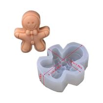 Molde De Silicone De Homem De Gengibre Para Velas De Natal, Para Sabonetes Artesanais, Resina E Molde De Silicone De Homem De Gengibre Para Velas De Natal, Para Sabonetes Artesanais, Resina E