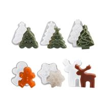 Molde De Silicone De Natal Para DIY Árvore De Natal Boneco De Neve Rena Floco De Neve Resina Epóxi
