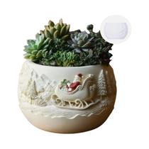 Molde De Silicone De Resina Para Artesanato Em Gesso: Boneco De Neve, Árvore De Natal, Suculenta E