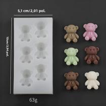 Molde De Silicone De Urso De Pelúcia Tricotado Desenho Animado Decoração De Cozimento De Chocolate 1