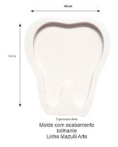 MOLDE DE SILICONE Dente - Molde Para Resina Epoxi cod 2431 - Mazulli Arte Moldes de Silicone