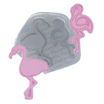 Molde de Silicone Dupla de Flamingos Médio Ref. 156 Flexarte