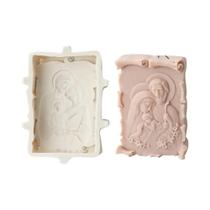 Molde De Silicone Durável Para Velas Com Tema Família Cristã Jesus, Fácil De Desenformar, Para Cera Molde De Silicone Durável Para Velas Com Tema Família Cristã Jesus, Fácil De Desenformar, Para Cera