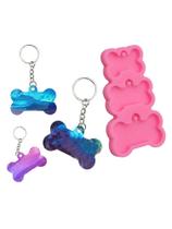 Molde de silicone em forma de 3 ossos