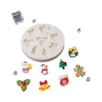 Molde De Silicone Em Forma De Árvore De Natal Para Vaso De Velas Mini Presente De Papai Noel DIY