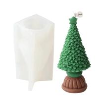 Molde De Silicone Em Forma De Árvore De Natal Para Velas, Estrela, Cedro, DIY, Decoração De