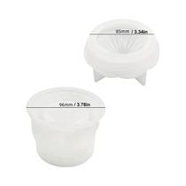 Molde De Silicone Em Forma De Carrossel Para Jarros De Resina Com Tampa Para Organizador De Joias