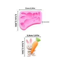 Molde De Silicone Em Forma De Cenoura Para Decoração De Bolos, Molde De Resina DIY Para Coelhinho Da Molde De Silicone Em Forma De Cenoura Para Decoração De Bolos, Molde De Resina DIY Para Coelhinho Da