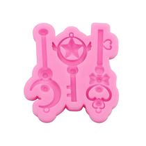 Molde De Silicone Em Forma De Chave Para Joias De Resina, Chaveiro, Pingente De Aromaterapia,