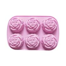 Molde De Silicone Em Forma De Coração Com 6 Furos Para Sabonete Artesanal, Vela, Bolo, Chocolate,