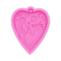 Molde De Silicone Em Forma De Coração Com Caveira De Zumbi Para Joias De Halloween Aromaterapia Molde De Silicone Em Forma De Coração Com Caveira De Zumbi Para Joias De Halloween Aromaterapia