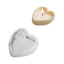 Molde De Silicone Em Forma De Coração Para Velas DIY, Vaso Irregular De Coração, Caixa De