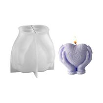 Molde De Silicone Em Forma De Coração Rosa Para Velas E Sabonetes, Design 3D De Abraço De Amor, Molde De Silicone Em Forma De Coração Rosa Para Velas E Sabonetes, Design 3D De Abraço De Amor,