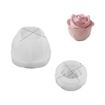 Molde De Silicone Em Forma De Rosa 3D Para Artesanato Em Argila, Joias, Velas E Decoração De Casa Molde De Silicone Em Forma De Rosa 3D Para Artesanato Em Argila, Joias, Velas E Decoração De Casa