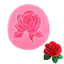 Molde de silicone em forma de rosa para bolo, fondant, chocolate