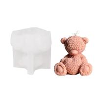 Molde De Silicone Em Forma De Urso De Pelúcia Para Fazer Epóxi, Gesso E Velas, Decoração Para Casa,