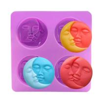 Molde De Silicone Em Formato De Lua Crescente Com 4 Cavidades Para Sabonete Sólido, Bombas De Banho, Molde De Silicone Em Formato De Lua Crescente Com 4 Cavidades Para Sabonete Sólido, Bombas De Banho,