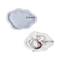 Molde De Silicone Em Resina Nuvem De Coração Para Bandeja Irregular, Bandeja Para Joias DIY E