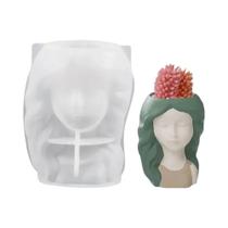 Molde De Silicone Em Vaso Floral Para Meninas, Resina Epóxi De Gesso, Faça Você Mesmo, Vaso