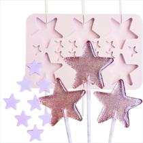Molde de silicone Estrela com Aplique