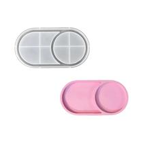 Molde De Silicone Estrela Lua Elíptico Para Bandeja De Armazenamento, Fundição Em Resina Para Joias Molde De Silicone Estrela Lua Elíptico Para Bandeja De Armazenamento, Fundição Em Resina Para Joias