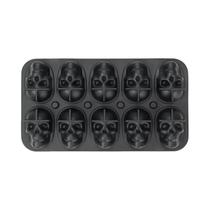 Molde De Silicone Flexível 3D Em Formato De Caveira De Terror Para Bolas De Gelo, Bandejas De Gelo