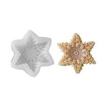 Molde De Silicone Floco De Neve De Natal Estrela Hexagonal Para Decoração De Velas, Chocolates, Molde De Silicone Floco De Neve De Natal Estrela Hexagonal Para Decoração De Velas, Chocolates,