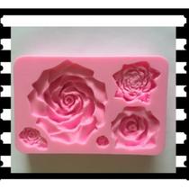 Molde de silicone flores, rosas rb497