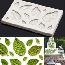 Molde de silicone folhas para decorar f211