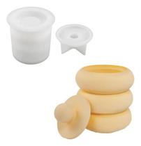 Molde De Silicone Formato Pote Com Tampa Modelo 7