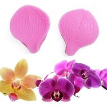 Molde de silicone frisador pétala orquídea, resina, confeitaria, biscuit molds planet rb860