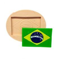 Molde de Silicone Futebol - Bandeira do Brasil Média
