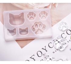 Molde De Silicone Gato/rosto/urso/pata Resina Artesanato Diy Molde De Silicone Gato/rosto/urso/pata Resina Artesanato Diy