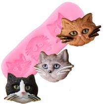 Molde de silicone gatos para decorar f435 Molde de silicone gatos para decorar f435