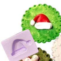 Molde de silicone gorro papai noel confeitaria biscuit f881