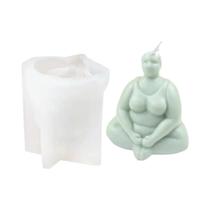 Molde De Silicone Grande 3D De Mulher Para Yoga, Estátua De Cera De Soja, Ferramenta DIY Para