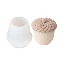 Molde De Silicone Grande 3D Em Formato De Pinha, Bolota E Ouriço Para Velas, Sabonetes De