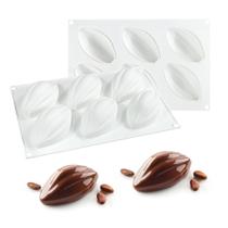 Molde de silicone grande em cápsula de cacau para sobremesas de mousse de chocolate