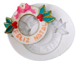 Molde De Silicone Guirlanda Natal 3,7 x 4,5 cm Confeitaria Biscuit Artesanato Decoração Molde De Silicone Guirlanda Natal 3,7 x 4,5 cm Confeitaria Biscuit Artesanato Decoração