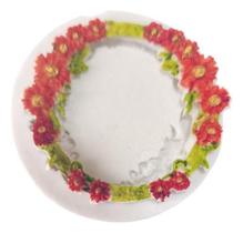 Molde De Silicone Guirlanda Natal 5,8cm Flores Artesanato Biscuit Decoração